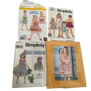 Simplicity Sewing Pattern Daisy Kingdom 2994 8145 + 7852 Dress Sundress -4 total